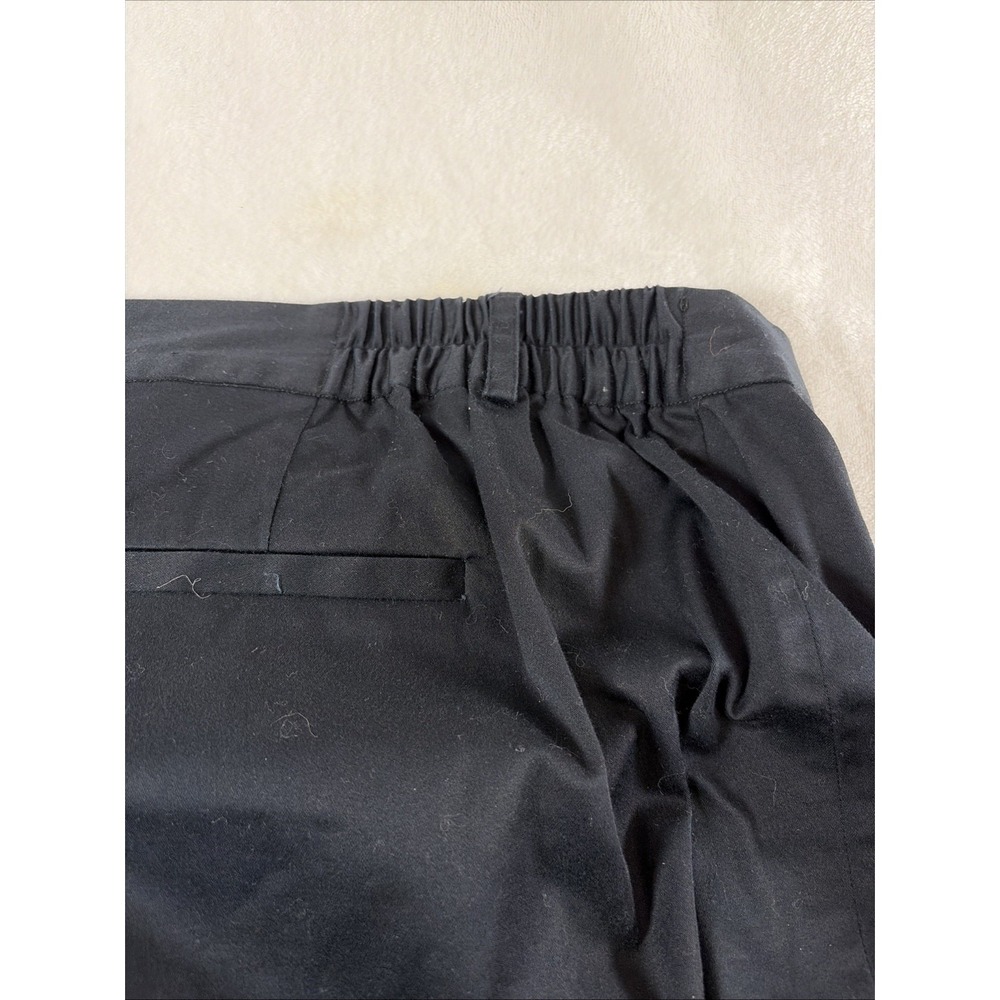 Kate Hill Black Capri Pants White Floral Embroidered Beaded Hem 18W Classic EUC - Picture 10 of 11